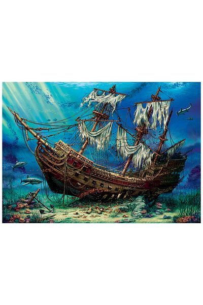 Anatolian Puzzle 1500 Piece Jigsaw Puzzle - Sunken Ship 4558