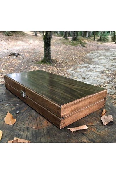 megame All Natural Wooden Backgammon 100% Natural Wooden Thick Case