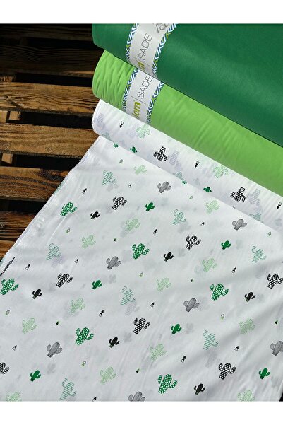 Freedom Kaktüs Desenli 100% Pamuk Ranforce Nevresimlik Kumaş - 30Metre 1 Top ...