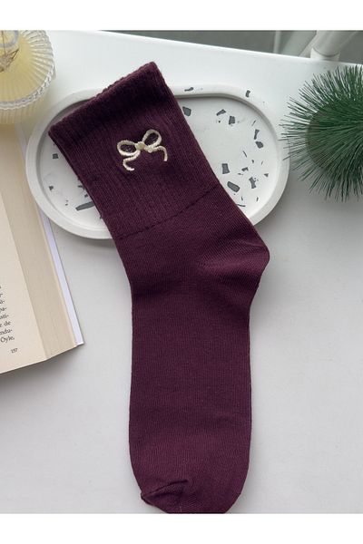 AYDK Bow Embroidered Casual Women's Socket Colorful Summer Winter Cotton Mother's Day Socks