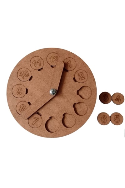 OES HOME Ahşap Saat Çocuk Eğitim