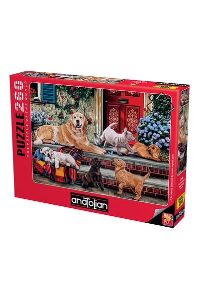 Anatolian Puzzle 260 Piece XL Jigsaw Puzzle - Friendly Dogs 3340