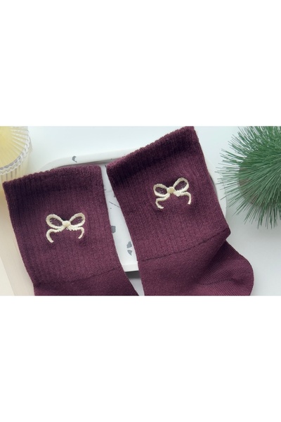 AYDK Bow Embroidered Casual Women's Socket Colorful Summer Winter Cotton Mother's Day Socks