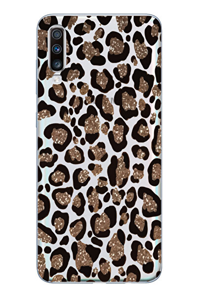 moonset Samsung Galaxy A30S/A50/A50S Uyumlu Leopar Tasarımlı Baskılı Şeffaf T...