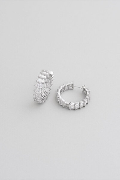 So CHIC... Deniz Kabuğu 18 Ayar Beyaz Altın Kaplama Gümüş Küpe