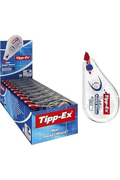 Mu Art Tipp-Ex Mini Pocket Mouse Correction Roller / Correction Tape / 10'Lu Package Practical in Display Box 10