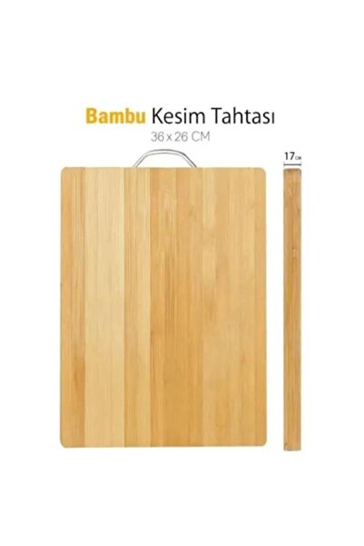 ANI OFİS KIRTASİYE Metal Handle Bamboo Cutting Board