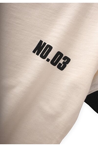 Cigit No 03 Printed Capri Suit 2-10 Years Ecru