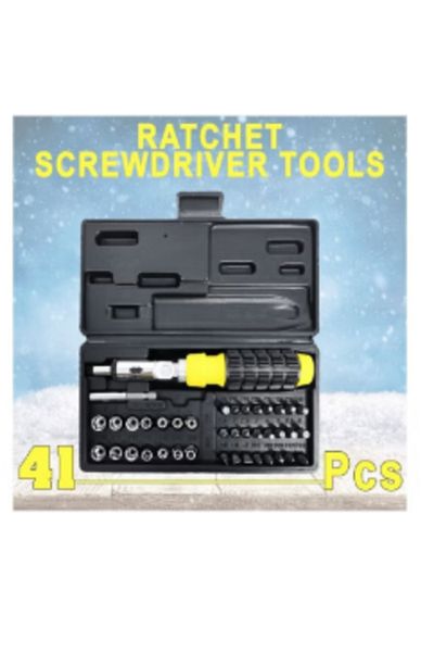 MTOOLS -13297 Bendable Detachable Spanners Screwdrivers Set Ratchet Screwdriver Tools 41 Pcs