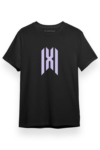 Tshirthane Monsta X Νέο λογότυπο Μαύρο κοντομάνικο ανδρικό μπλουζάκι