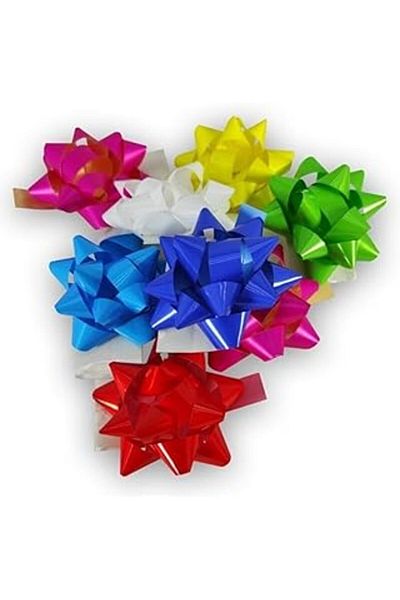 Mu Art Ahşap Adhesive Gift Star Package Ornament/Bow - 100 Pieces