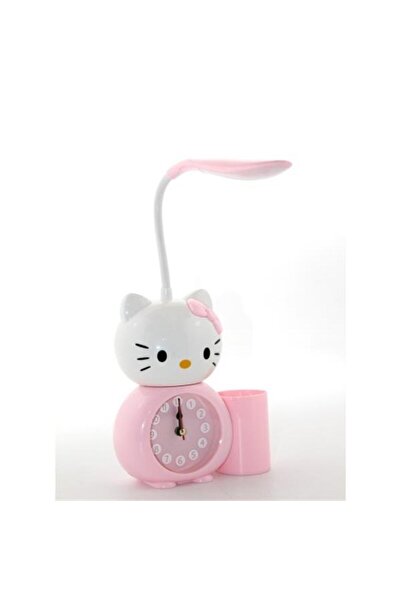 Livava Hello Kitty Masa Lambası Saat Ve Kalemlik, Pembe, 20x15