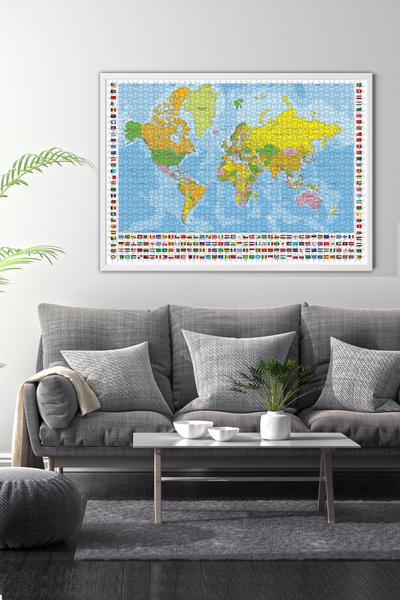 Anatolian Puzzle 700 Parça xl Yapboz Puzzle - Dünya Siyasi Haritası 2703