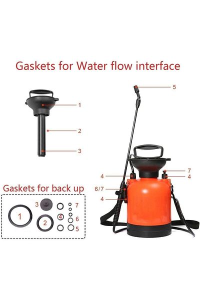 Generic 4 Liters Pressure Sprayer, Pressurized Lawn & Garden Water Spray Bottle with Adjustable Shoulder Str