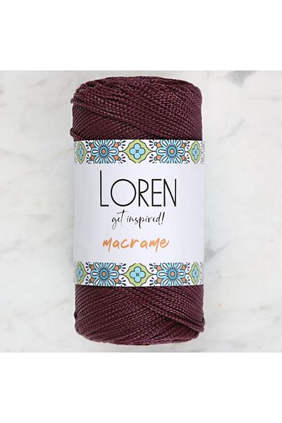 shop Loren Macrame Dark Claret Red Πλεκτό Χειροποίητο Σχοινί - Rm115