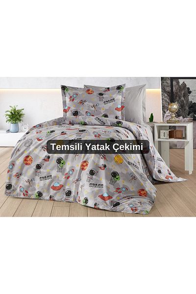 Freedom Astronaut Patterned Fabric - 100% Cotton 30 Meters 1 Ball Fabric 240 cm Width - Ranforce Fabric
