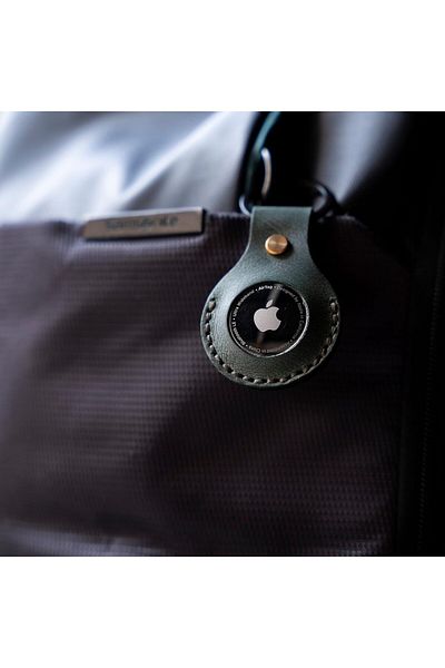 STOREMAX Bystoreby X Design Airtag Keychain Case, Airtag Case, Real Leather Airtag Case, Airta