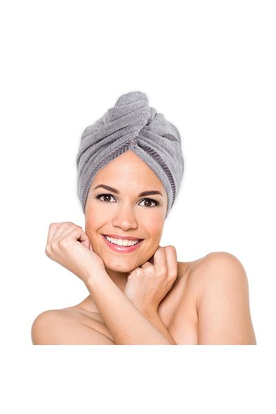 Revora Cotton Head Towel-Hair Drying Cap & Buttoned