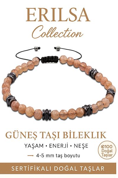 Erilsa Certified Faceted Terahertz – Sunstone Bracelet (Thin Model) – Joy, Self-Confidence and Living Energy