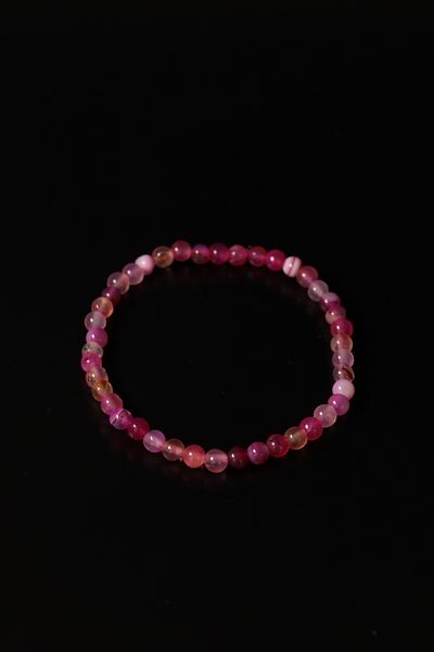 CessNova Certified 100% Genuine Pink Agate 4 mm Bracelet