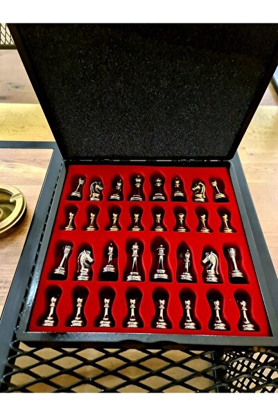 megame Kişiye Özel Ahşap Lüks Satranç Takımı, Figürlü Satranç Takımı, Metal Satranç, Kutulu Satranç Takımı