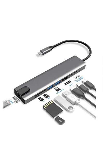 ATAsoft ELEKTRONİK Since 2021 MacBook Pro Air USB Type-C Hub Converter Conver...