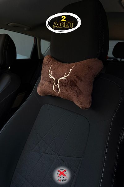 Oxlade Armchair Headrest 2-Piece Premium Embroidered for Car, Office and Gaming Chair |   28X19 cm Pillow Set