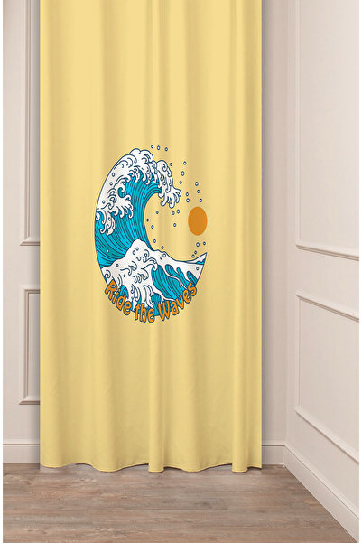 GREENDECOR ستارة خلفية بتصميم مخصص مطبوعة رقميًا (جناح واحد) بنمط بوهيمي أصفر...