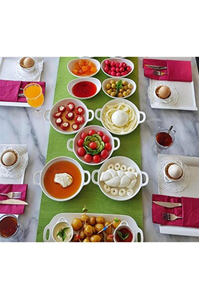 şirineşyalarım 1 Adet Porselen Kulplu Meze Tabak