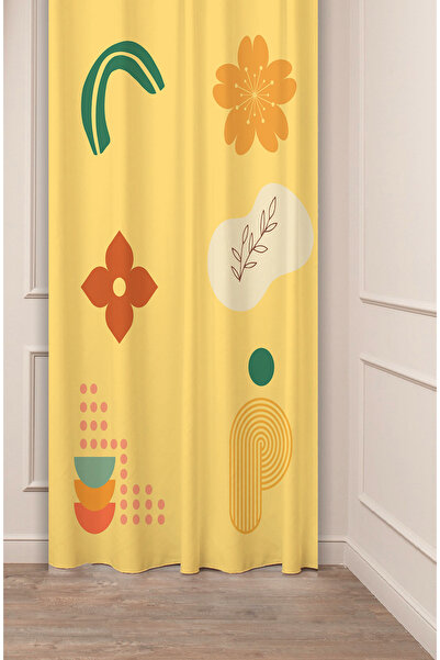 GREENDECOR Leaf Geometric Line Patterned Bohemian Model Special Design Digita...