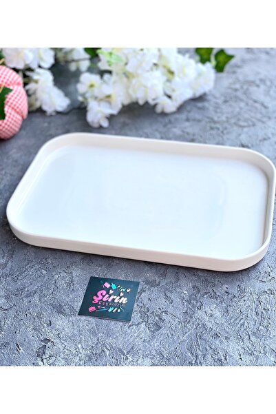 şirin eşyalarım Rectangular Serving Size Porcelain Plate