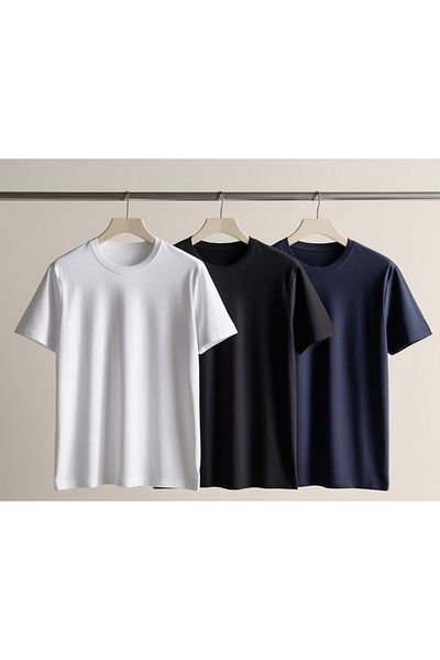 MODA Ανδρικό μασίφ μπλουζάκι - 100% βαμβάκι, ποιοτικό υλικό, τοπική και ειδική παραγωγή