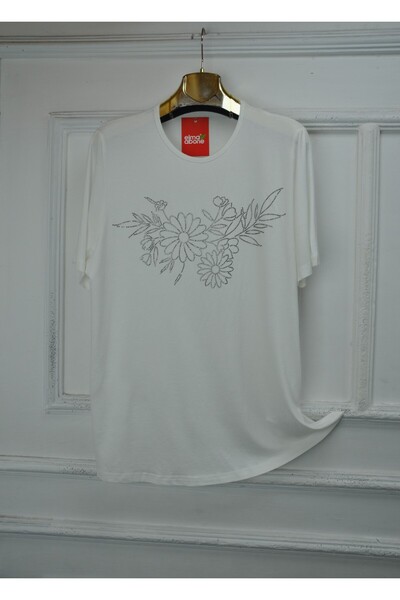 elma abone Σετ μπλουζάκι με διπλό λινό παλτό μεγάλου μεγέθους