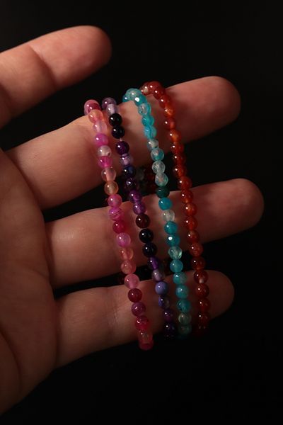 CessNova Certified 100% Genuine Pink Agate 4 mm Bracelet