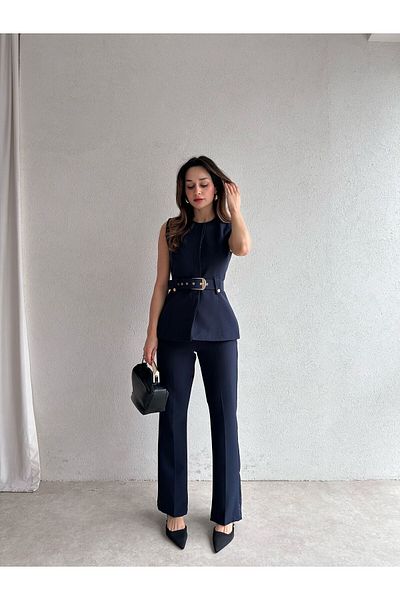 Mooi Butik Mitany Suit 1309 - Navy Blue