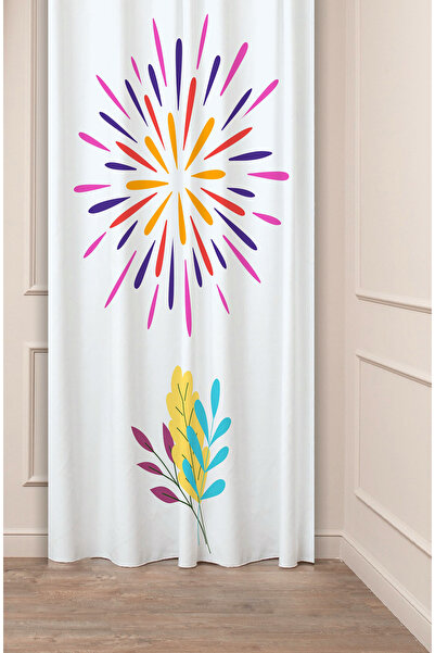 GREENDECOR Leaf Geometric Line Patterned Bohemian Model Special Design Digita...
