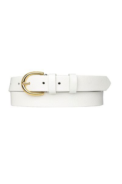 GoDeri 100% piele naturală cataramă aurie alb lapte curea subțire pentru femei, 3cm=3cm-kdn-02