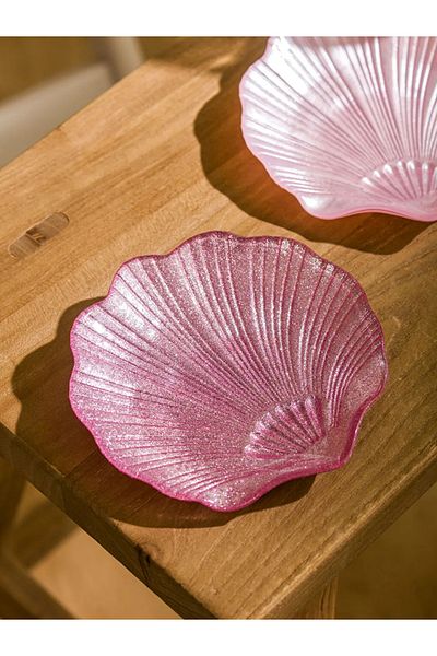 LC Waikiki Lcw Home Pink Seashell Figured Glass Snack Bowl 13 cm t t