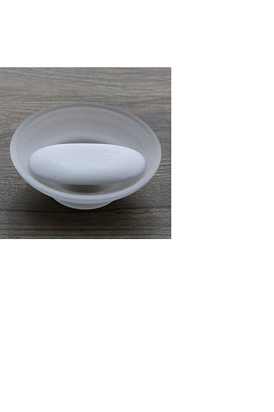 GENERAL Round Snow Glass Soap Dish