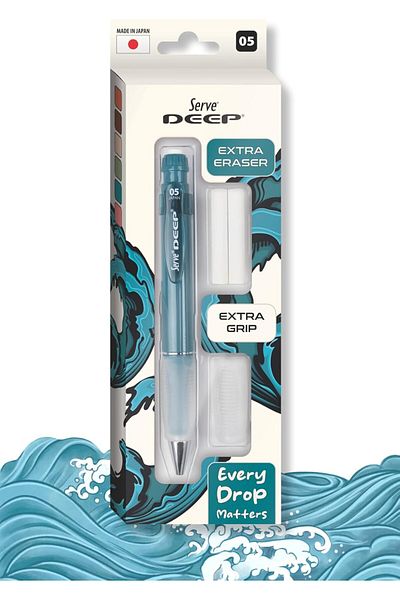 STOREMAX Jvnnastore Deep Klm & & Set with Eraser Refill 05mm Ocean Blue Trendyfr 646268