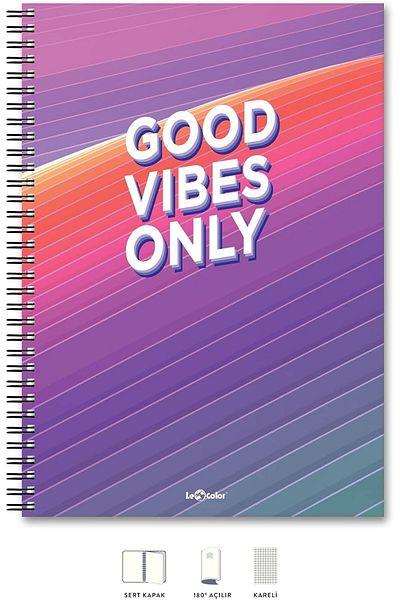 STOREMAX Muartshop Color A4 Notebook Checkered 200 Syf Good Energy 871301