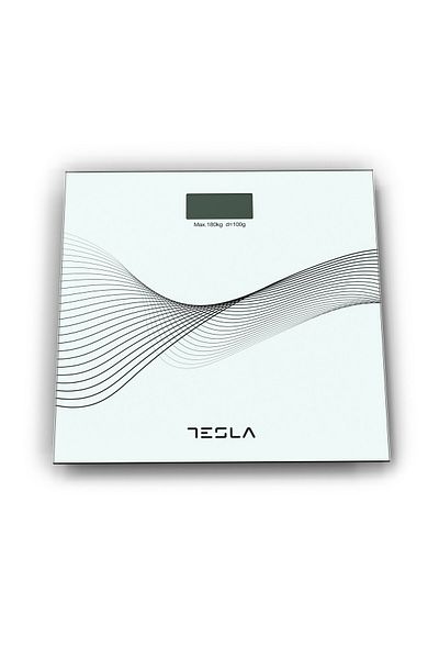 TESLA Body scale Tesla BS103W, 180kg, 2xAAA batteries, 30x30cm, White