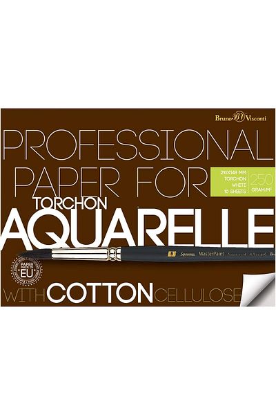 STOREMAX Muartshop Viscotto Torchon Cotton Fiber Watercolor Paper with File. 250 Grams. A2 10 Yp (Millimeters,