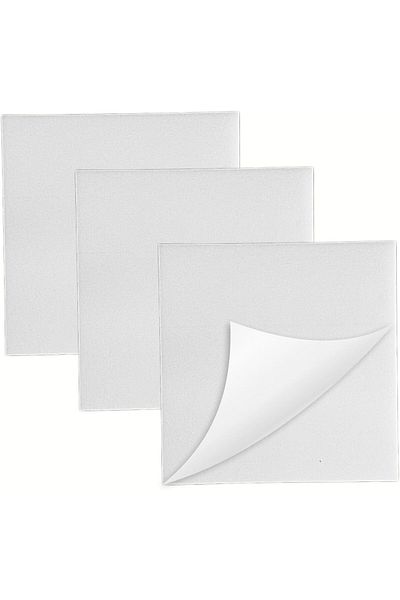 STOREMAX Sellbuystore Pieces Square Transparent Adhesive Note Paper Squares White (3X50 Sheets) 1053513