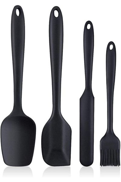 STOREMAX Acelya Piece Large Size Silicone Egg Brush Spoon Knife Spatula Set Heat Resistant