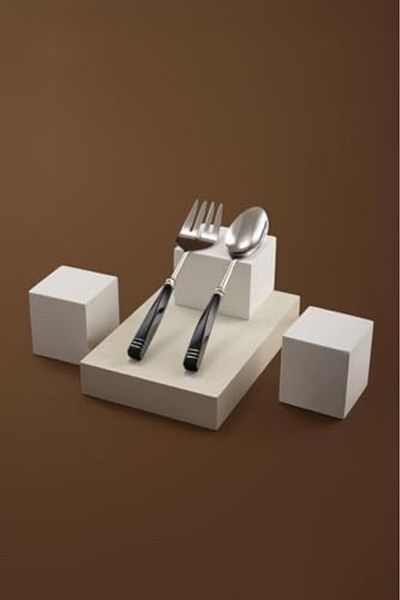 STOREMAX Sellbuystore Nero 2-Piece Salad Serving Set 1053513