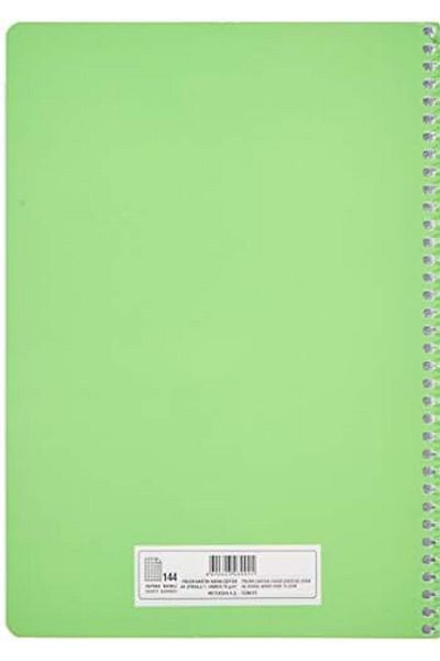STOREMAX Jvnnastore Pruva A4 Pet Spiral Notebook with Cardboard Cover 144 Sheets - Checkered - Green Trendyfr 646268