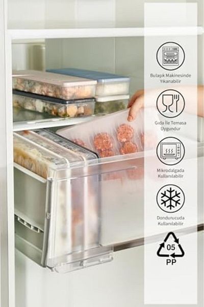 STOREMAX Jvnnastore Home - Nora 2-Piece 1.2 Liter Small Size Light Gray Storage Container Trendyfr 646268