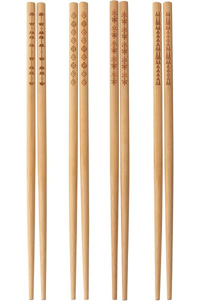 STOREMAX Sellbuystore Trebent Chopsticks, 4 Pairs, Bamboo 1053513