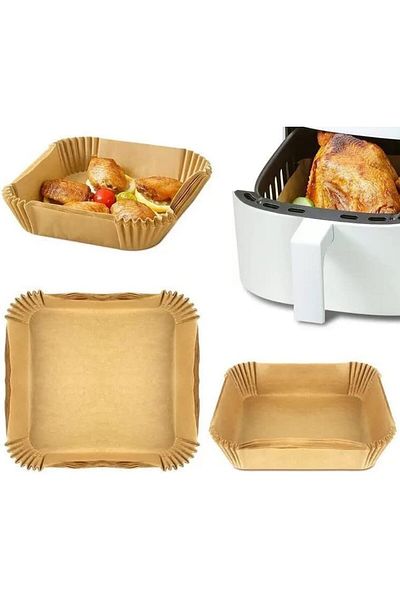 STOREMAX Ntwork Home Airfryer Baking Paper, Fryer Oil Paper, Fireproof Paper 100 Pieces Hot H